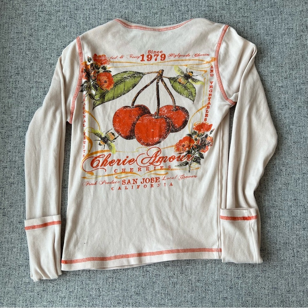 Urban Outfitters Cherries Fruit Top Size XS 100% Cotton - Picture 11 of 16